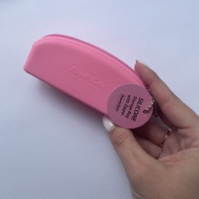Косметичка для хранения PowerBullet Silicone Zippered Bag Pink - фото
