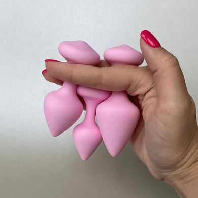 Набор анальных пробок FeelzToys Bibi Butt Pink (3 см, 3,5 см, 4 см) - фото