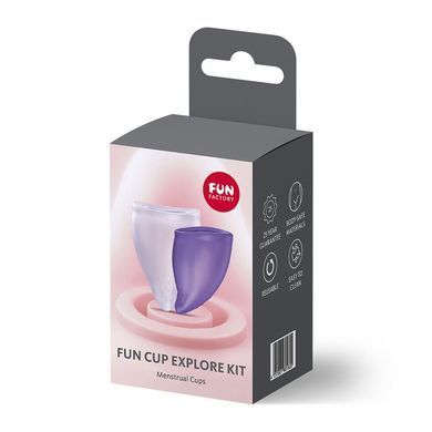 Набор менструальных чаш Fun Factory FUN CUP EXPLORE KIT Multicolored Violet (размер А + B) фиолетовый - фото