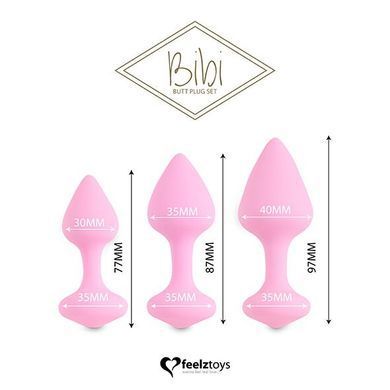 Набор анальных пробок FeelzToys Bibi Butt Pink: Твой гид в мир первого анала - фото