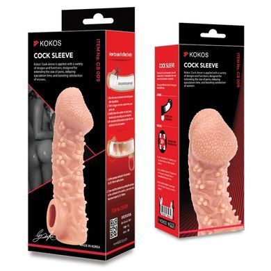 Насадка на член с отверстием для мошонки Kokos Cock Sleeve CS 009-L - фото