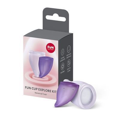 Набор менструальных чаш Fun Factory FUN CUP EXPLORE KIT Multicolored Violet (размер А + B) фиолетовый - фото