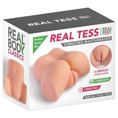 Мастурбатор напівторс анус та вагіна, вібропуля Real Body Real Tess - фото
