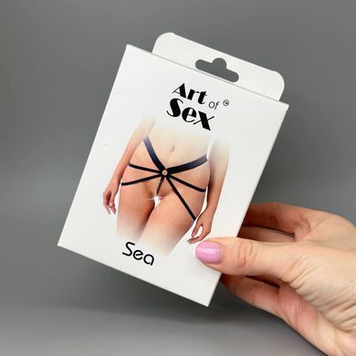Сексуальні трусики з перлинами Art of Sex SEA XS-2XL чорні