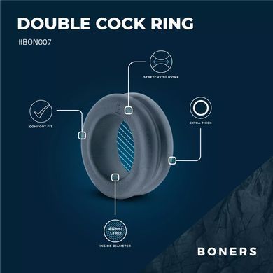 Ерекційне кільце Boners Double Cock Ring - фото