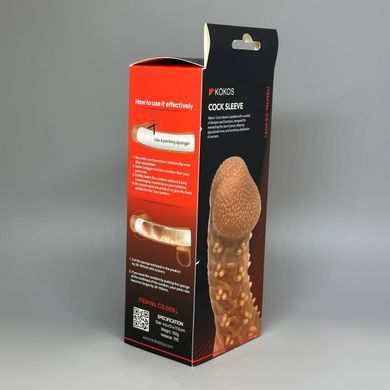 Насадка на член с отверстием для мошонки Kokos Cock Sleeve CS 009-L - фото