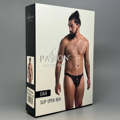 Труси чоловічі з відкритою попою Passion 044 SLIP OPEN BEN L/XL чорні