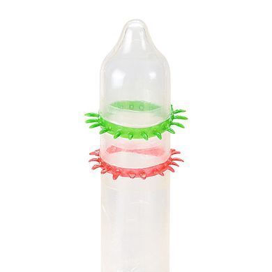 Презерватив с двойными усиками зеленый Recare Spike Condom Green 1 шт - фото