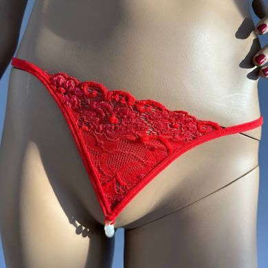 Трусики-стринги с жемчужной ниткой Fashion Secret VENUSINA Red S/M/L
