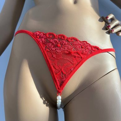 Трусики-стринги с жемчужной ниткой Fashion Secret VENUSINA Red S/M/L