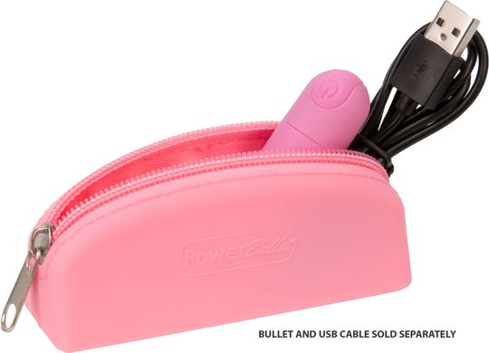 Косметичка для хранения PowerBullet Silicone Zippered Bag Pink - фото