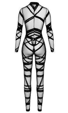 Бодістокінг Noir Handmade F357 Bondesque Catsuit 3XL - фото