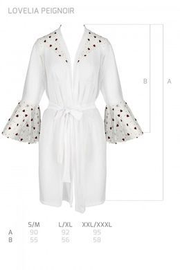 Эротический пеньюар Passion LOVELIA PEIGNOIR white S/M