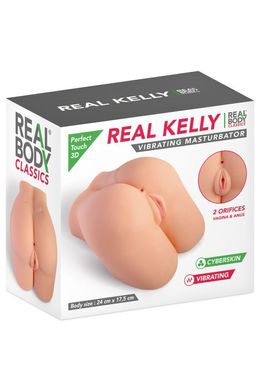 Мастурбатор полуторс анус и вагина Real Body Real Kelly (мятая упаковка) - фото