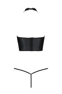 Комплект білизни Passion GENEVIA SET WITH OPEN BRA black S/M - фото