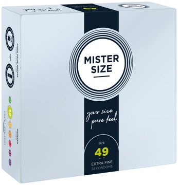 Презервативи Mister Size pure feel 49 (36 шт.) (пом'ята упаковка) - фото