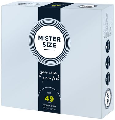 Презервативи Mister Size pure feel 49 (36 шт.) (пошкоджена упаковка) - фото