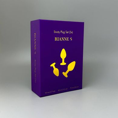 Набір анальних пробок з силікону Rianne S Booty Plug Set Black - фото