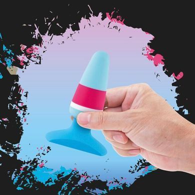 Анальная пробка FeelzToys Plugz Butt Blue 3,2 см - фото