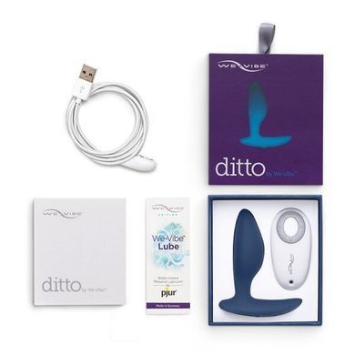 We-vibe Ditto - анальний смарт-вібратор синій 3,2 см - фото
