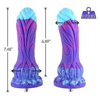 Фаллоимитатор для секс-машин Hismith 7.48" Silicone Dildo HSA140 Monster Series, Фиолетовый