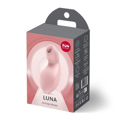 Вакуумний кліторальний стимулятор з вібрацією Fun Factory Luna Soft Pink - фото
