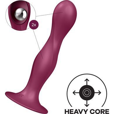 Фалоімітатор Satisfyer Double Ball-R Red (18 см)  - фото