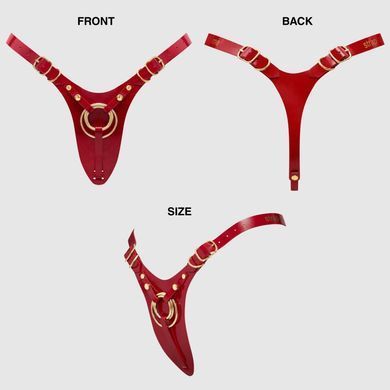 Трусы для страпона Strap-On-Me Leatherette Harness Fabulous One Size Red Glossy красные - фото