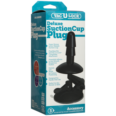 Кріплення для іграшок в душ Doc Johnson Vac-U-Lock Deluxe Suction Cup, Чорний