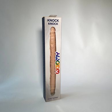 Двусторонний фаллоимитатор Wooomy Knock-Knock (40 см) - фото
