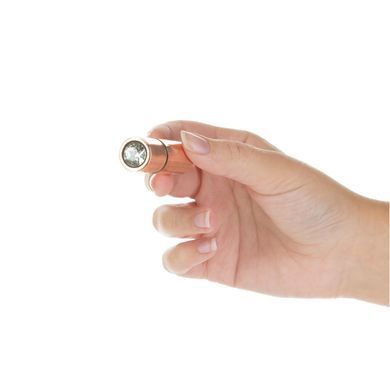 Вибропуля PowerBullet - First-Class Bullet 2.5" with Key Chain Pouch Rose Gold - фото