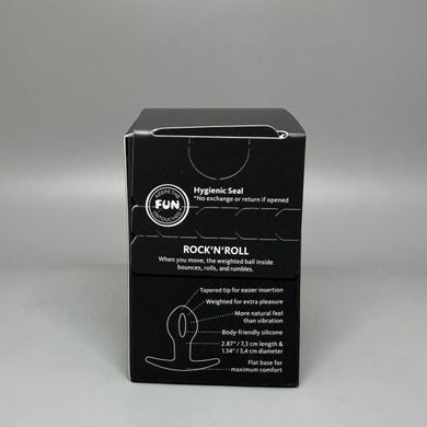 Fun Factory B BALLS UNO Bottle Black - анальная пробка со смещенным центром тяжести черная (3,4 см) (мятая упаковка) - фото