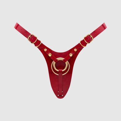 Трусы для страпона Strap-On-Me Leatherette Harness Fabulous One Size Red Glossy красные - фото