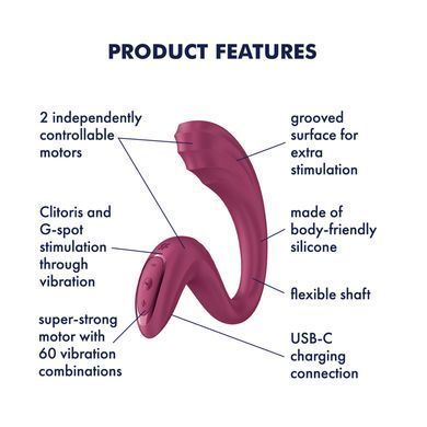 Вібратор-кролик Satisfyer G for Goddess 3 Wine Red бордовий - фото