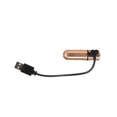 Вибропуля PowerBullet - First-Class Bullet 2.5" with Key Chain Pouch Rose Gold - фото