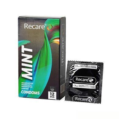 Презервативи ультратонкі із ароматом м'яти Recare Holographic Ultra Thin Mint Condoms 12 шт - фото