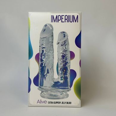 Двойной фаллоимитатор Alive Imperium Jelly Dildo (19 и 17 см) - фото