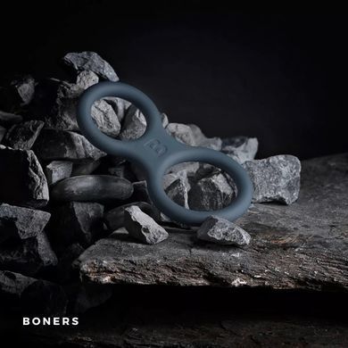 Ерекційне кільце Boners Classic Cock & Ball Ring Grey - фото
