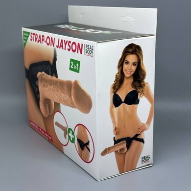 Страпон Real Body Jayson (длина 21 см; диаметр 4 см) - фото
