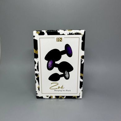 Набір анальних пробок з кристалами Rianne S Booty Plug Set Black (3 шт.): як правильно користуватися анальною пробкою - фото