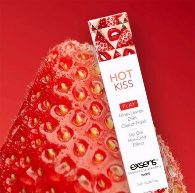 Стимулюючий блиск для губ EXSENS Strawberry Hot Kiss 7 мл з ароматом полуниці - фото