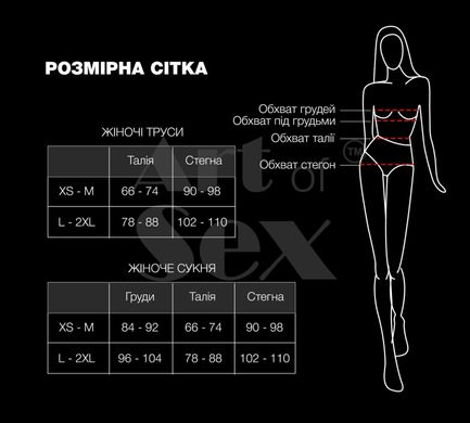 Сексуальні трусики зі стразовим ланцюгом Art of Sex Lea сріблясто-чорні L-2XL