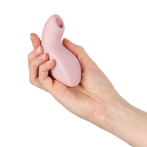 Вакуумний кліторальний стимулятор з вібрацією Fun Factory Luna Soft Pink - фото