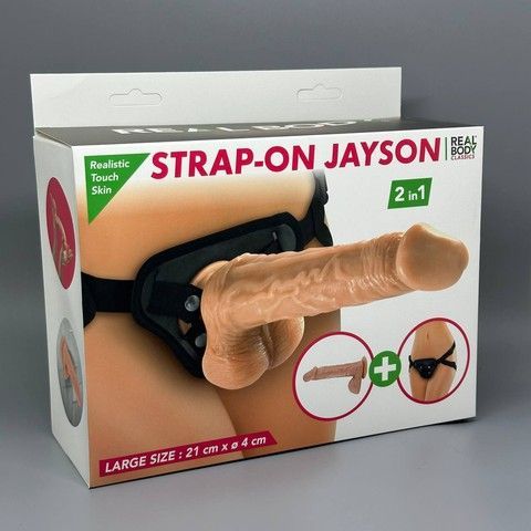 Страпон Real Body Jayson (длина 21 см; диаметр 4 см) - фото