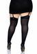 Панчохи непрозорі Leg Avenue Nylon Thigh Highs Plus Size Black - фото товару