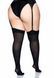 Панчохи непрозорі Leg Avenue Nylon Thigh Highs Plus Size Black - фото товару