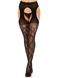 Еротичні колготки Leg Avenue Eyelet lace suspender hose Black One Size - фото товару