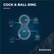 Ерекційне кільце Boners Classic Cock & Ball Ring Grey - фото товару