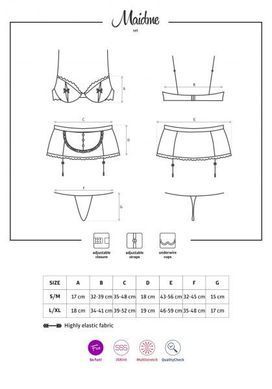 Эротический костюм Горничной Obsessive MAIDME S/M