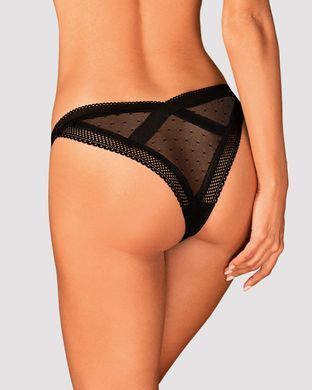 Трусики Obsessive Estiqua panties M/L черные